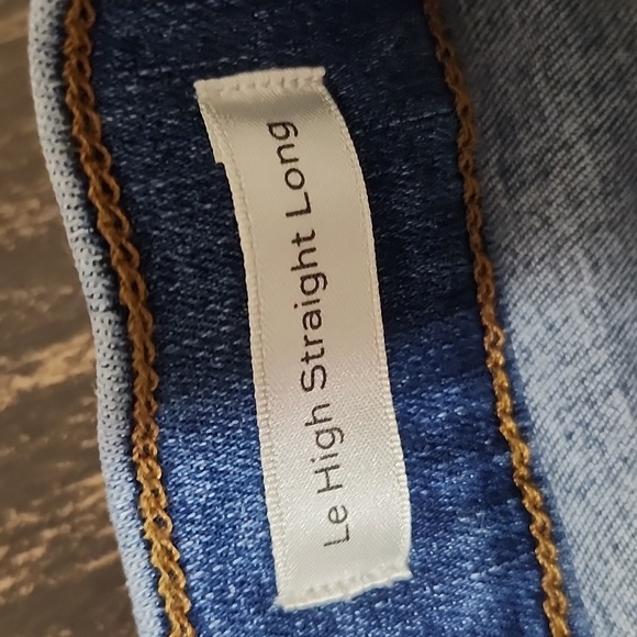 Frame Le High Straight Long Raw Edge Jeans - Picture 7 of 10